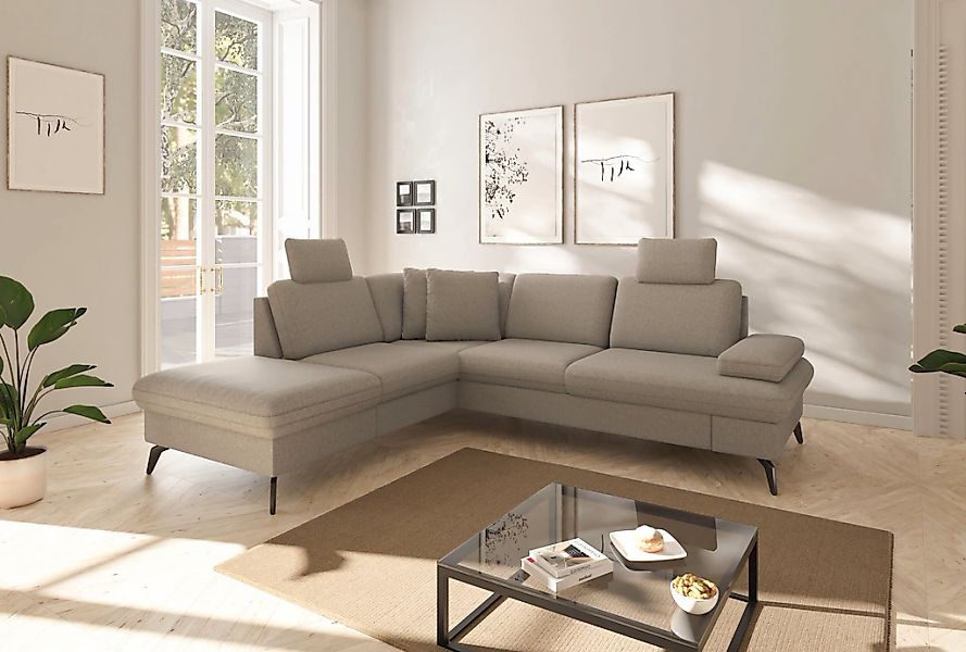 sit&more Ecksofa "Morris Jubi L-Form", inkl. Armteilfunktion und 1 Zierkiss günstig online kaufen