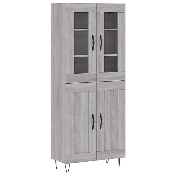 vidaXL Highboard Grau Sonoma 69,5x34x180 cm Holzwerkstoff 3198375 günstig online kaufen