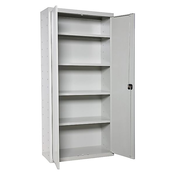 PROREGAL Stahlschrank AMEGO HxBxT 180 x 100 x 40 cm 4x Fachboden Grau-Grau günstig online kaufen