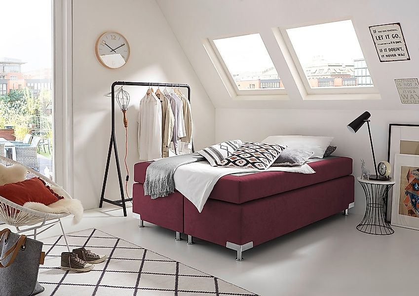 Westfalia Schlafkomfort Boxspringbett "Holland" ohne Kopfteil, frei im Raum günstig online kaufen