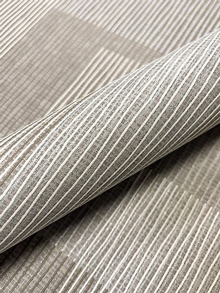 Newroom Vliestapete, Taupe Tapete Grafisch Streifen günstig online kaufen