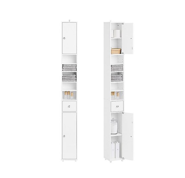 SoBuy Hochschrank BZR167, Badezimmerschrank schmal Badmöbel Hochglanz Nisch günstig online kaufen