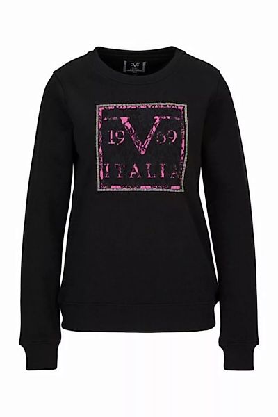 19V69 Italia by Versace Sweatshirt SUZETTE Damen Rundhalsshirt mit pinkem B günstig online kaufen