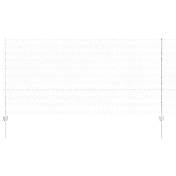 vidaXL Zaun mit Pfosten Silber 1,2 x 10 m Stahl 3336968 günstig online kaufen