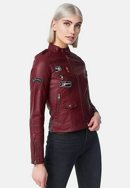 Starshocker Lederimitatjacke SS02 (Vegane Kunstleder Biker Jacke mit Patche günstig online kaufen