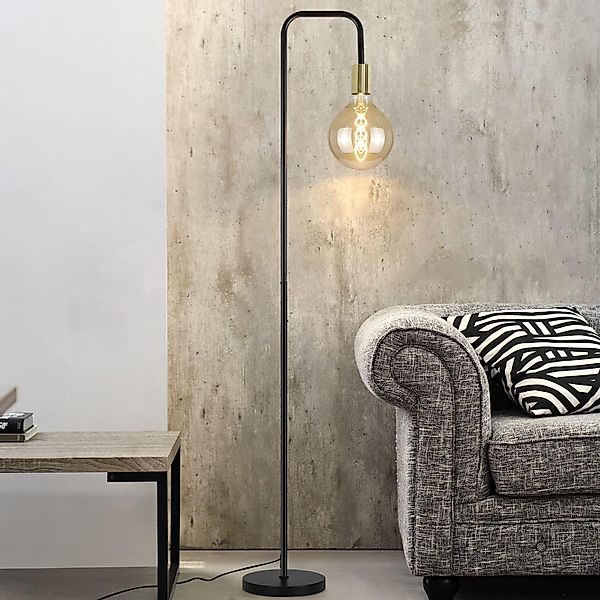 Nettlife Stehlampe Wohnzimmer Schwarz Vintage E27 günstig online kaufen