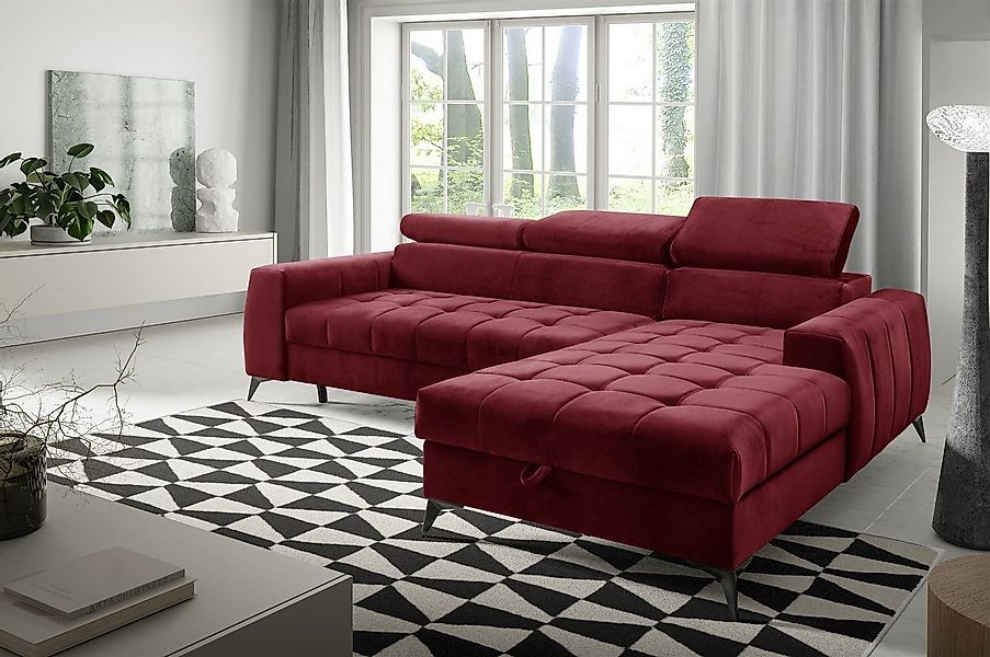 Fun Möbel Ecksofa Schlafsofa Sofa AGNESA XS Stoff Salvador, inkl. Bettkaste günstig online kaufen