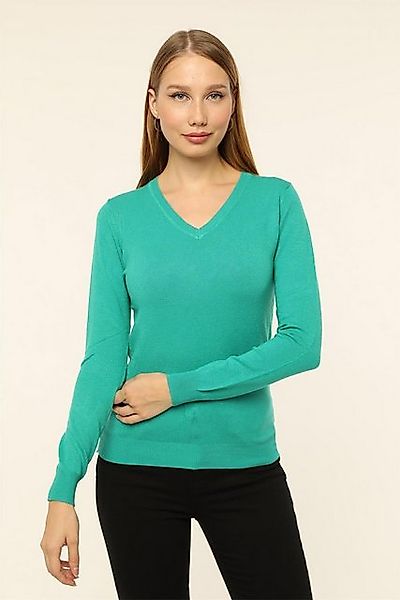 HomeStore Strickpullover KleidV-Ausschnitt Basic T-Shirt Kleid günstig online kaufen