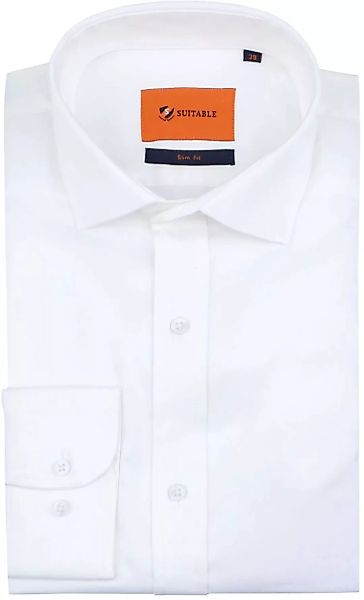 Suitable Satin Hemd Weiß - Größe 41 günstig online kaufen
