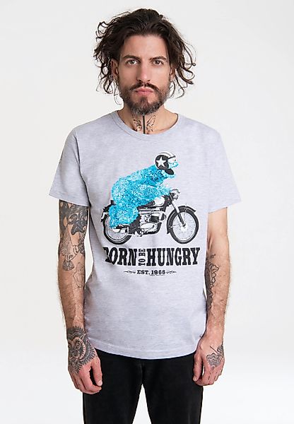 LOGOSHIRT T-Shirt Sesamstrasse - Krümelmonster Motorrad günstig online kaufen