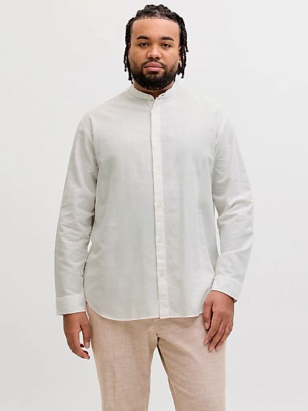 Jack & Jones PlusSize Langarmhemd "JJEBREEZE LINEN BLEND BAND SHIRT L PLS" günstig online kaufen