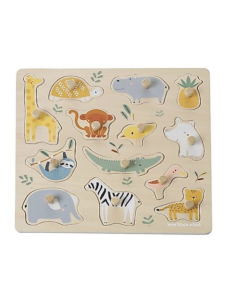 vertbaudet Puzzle Baby Steckpuzzle DSCHUNGEL, Holz FSC®, Puzzleteile günstig online kaufen