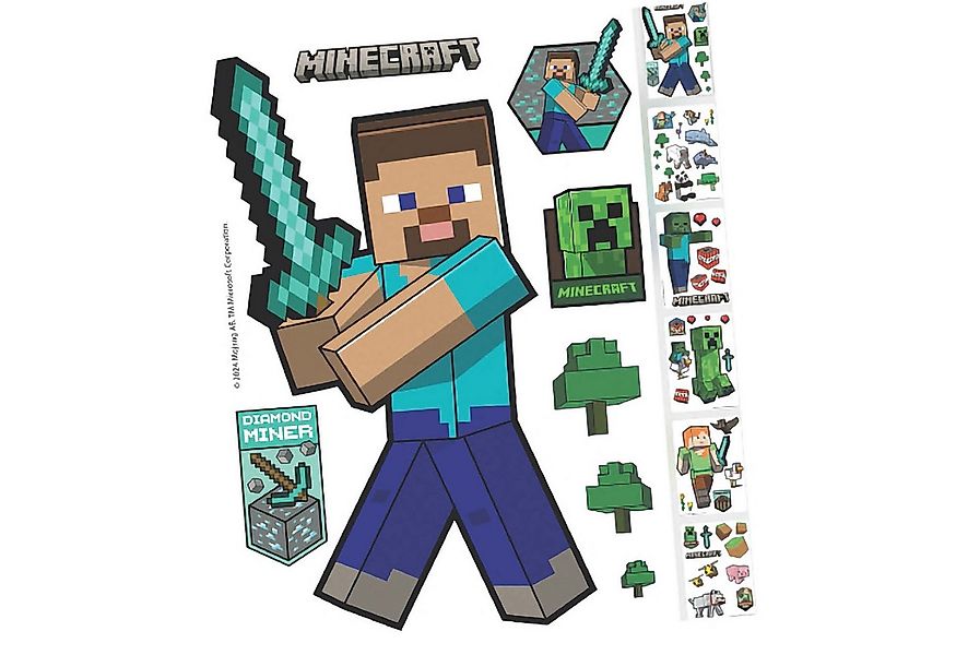 Minecraft Wandtattoo - Sticker Minecraft-Charakter, selbtklebende Vinylfoli günstig online kaufen