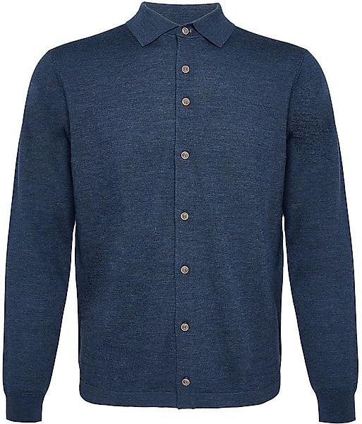 R2 Amsterdam Knitted Pull Hemd Merino Dunkelblau - Größe 3XL günstig online kaufen
