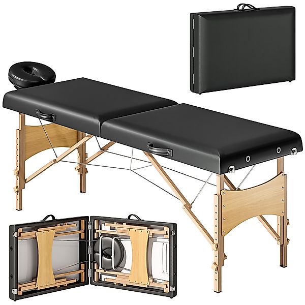 HOMCOM Mobile Massageliege 2 Zonen Klappbar Massagetisch Höhenverstellbar M günstig online kaufen