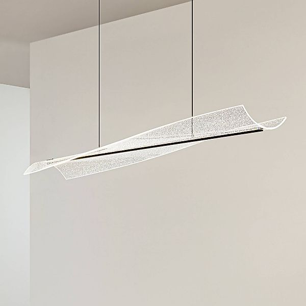 Lucande LED-Hängeleuchte Vellia, schwarz, Länge 112 cm, CCT günstig online kaufen