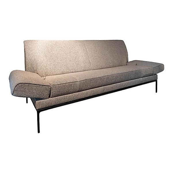 Jori 2-Sitzer Sofa Glove Pure Stoff Bembebis C0720 Grau Gestell Schwarz Lac günstig online kaufen