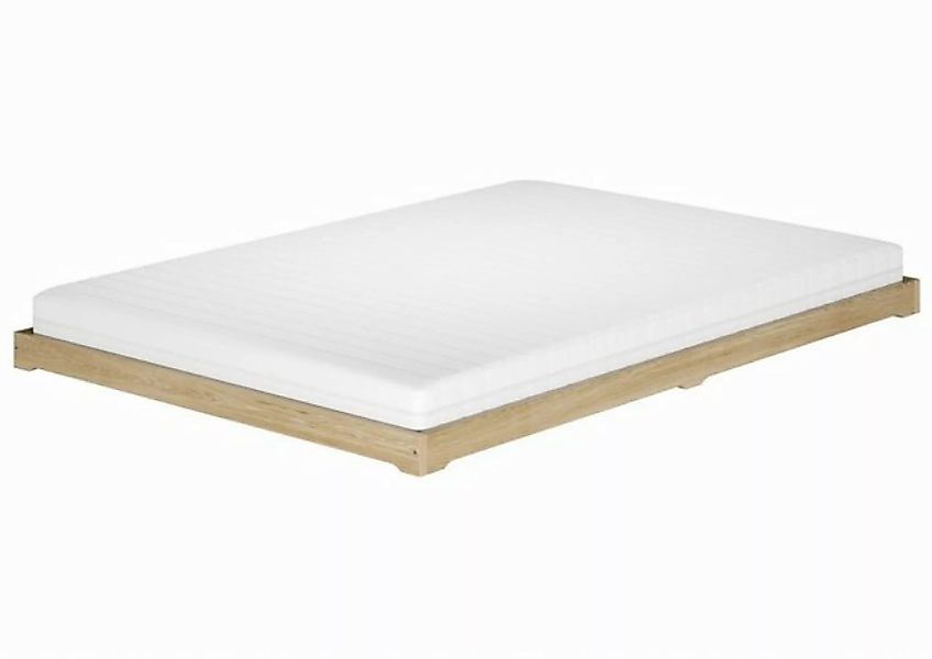 ERST-HOLZ Bett Futonbett Massivholz niedrig Esche geölt 140x200, Eschegeölt günstig online kaufen