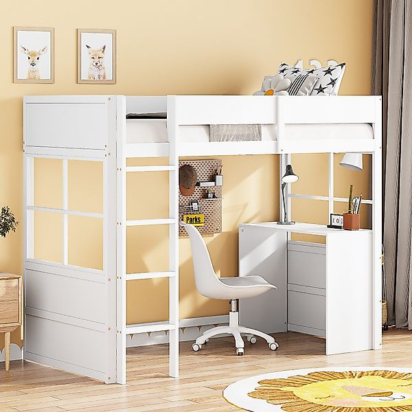 Flieks Hochbett Kinderbett Einzelbett 90x200cm mit günstig online kaufen