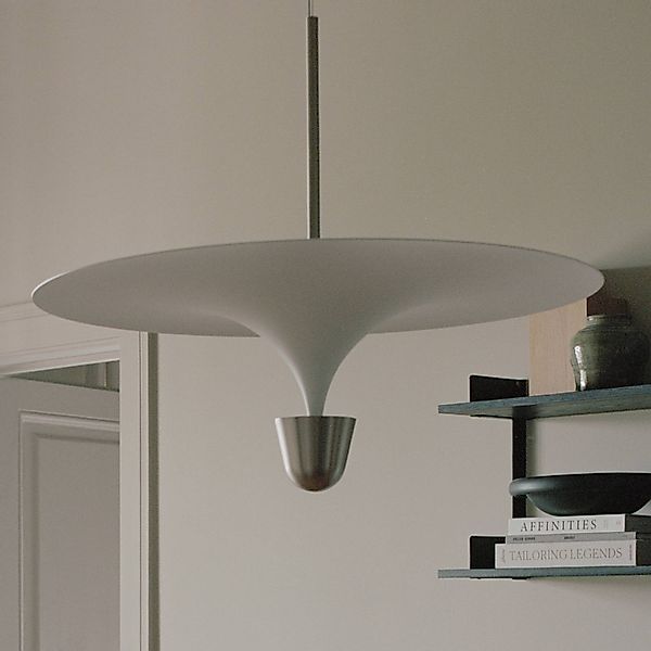 New Works LED-Pendellampe Kantarell, Ø 60 cm, nickel günstig online kaufen