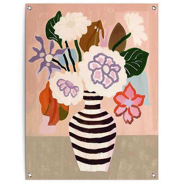 Reinders Poster "Black White Striped Vase" günstig online kaufen