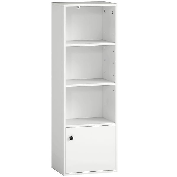 HOMCOM Bücherregal 4 Ebenen, Regal mit verstellbaren Böden und Tür, moderne günstig online kaufen