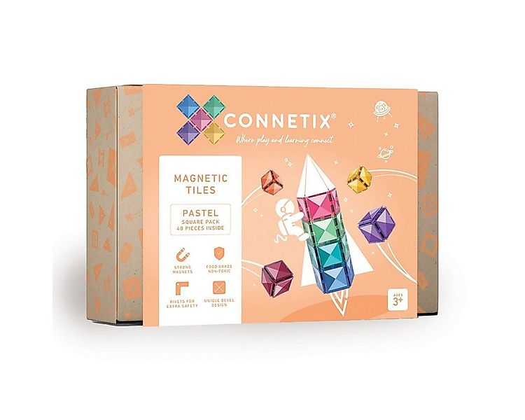 Connetix Pastel Square Pack verstärkte Magnete pädagogisches Lernspiel Magn günstig online kaufen
