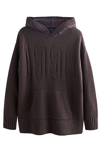 Next Kapuzenpullover Gestrickter Kapuzenpullover mit Grafik und Wolle (1-tl günstig online kaufen