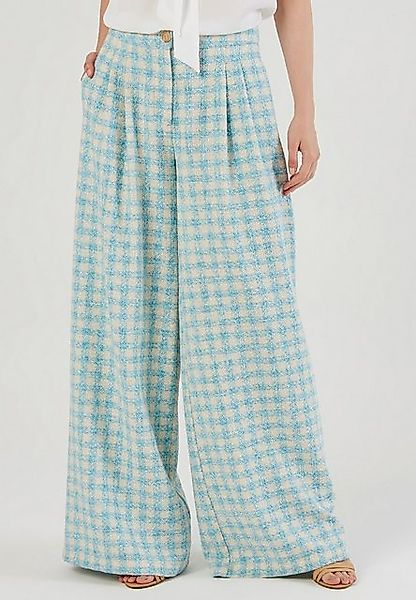 Just Like You Palazzohose karierte Damenhose mit hoher Taille und weitem Be günstig online kaufen