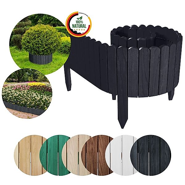 Floranica Beetbegrenzung Rollborder Flexibler Holzzaun aus günstig online kaufen