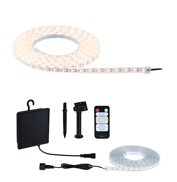 Paulmann "LED Stripe Solar inkl. Fernbedienung 5m IP44 2,8W 80lm/m 60 LEDs/ günstig online kaufen