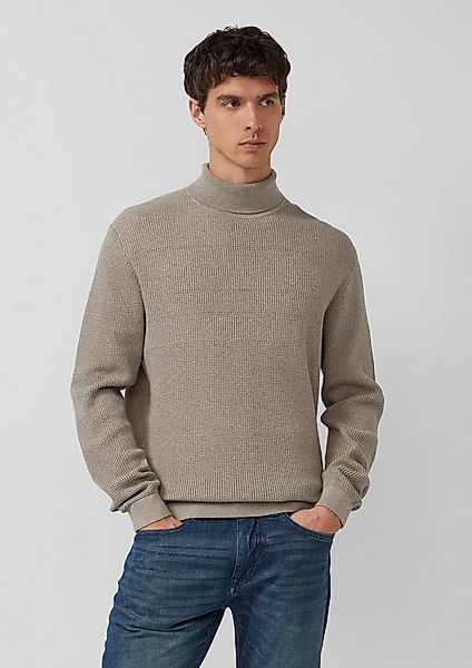 s.Oliver Longpullover Strickpullover Strukturmix-Pullover aus reiner Baumwo günstig online kaufen