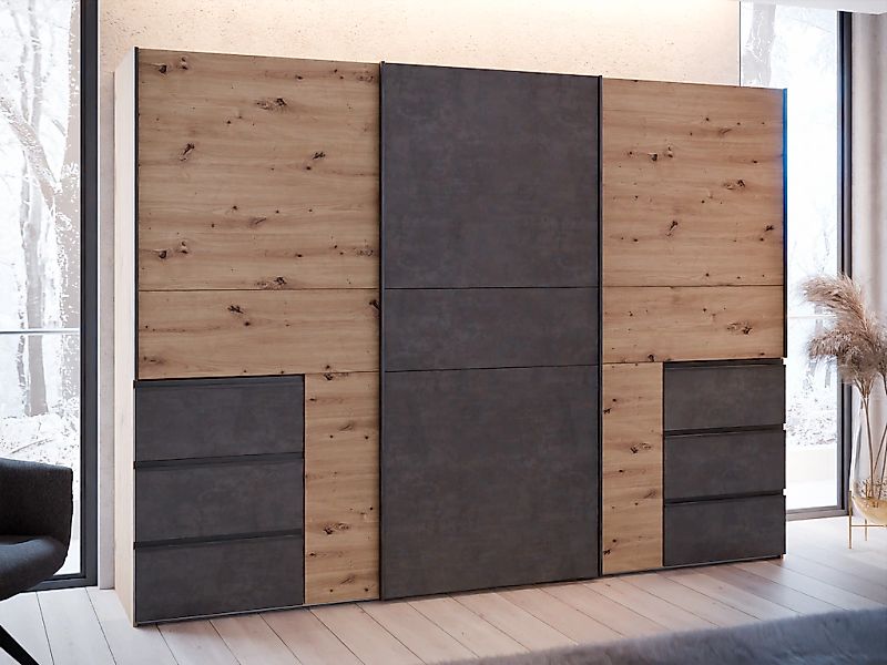 FORTE Schwebetürenschrank, (B/H/T ca. 269,7x200,5x61cm), Schwebetürenschran günstig online kaufen