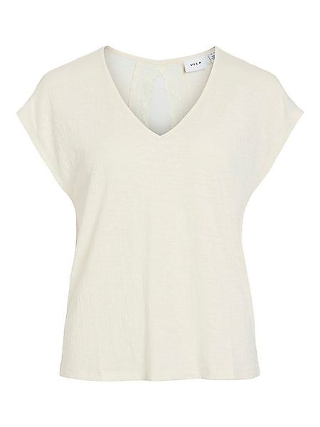 Vila T-Shirt Legere mit Spitzen Details V-Ausschnitt VISYMA V-NECK CAP SLEE günstig online kaufen