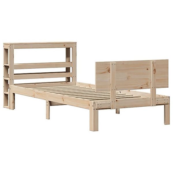 vidaXL Bett Bettgestell mit Kopfteil ohne Matratze 75x190 cm günstig online kaufen