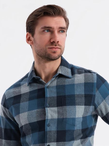 OMBRE Flanellhemd Kariertes Flanellhemd für Herren günstig online kaufen
