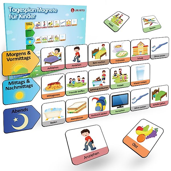 Likarto Lernspielzeug Magnet-Set für Tagesplaner, 150 günstig online kaufen