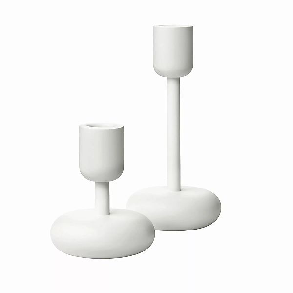 iittala - Nappula Kerzenständer 2er Set - weiß/pulverbeschichtet/H x Ø 18,3 günstig online kaufen