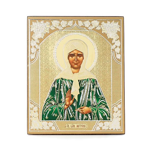 NKlaus Bild Heilige Matrona Holz Ikone günstig online kaufen
