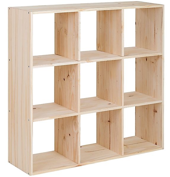Servary Standregal Echtholz Würfelregal Kubik, 3x3, günstig online kaufen