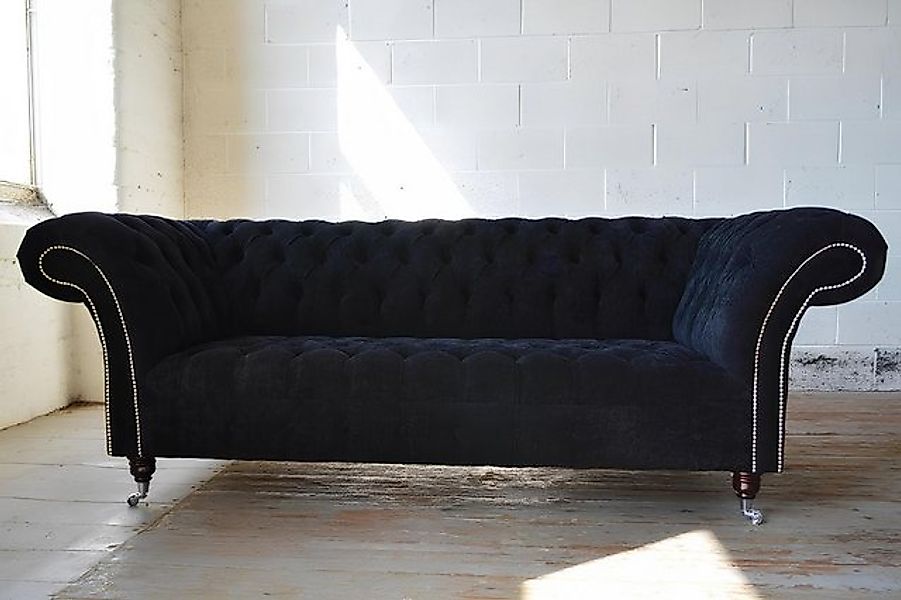 Xlmoebel Sofa Luxuriöses Stoff-Sofa Chesterfield mit 3 Sitzen in Textil-Des günstig online kaufen