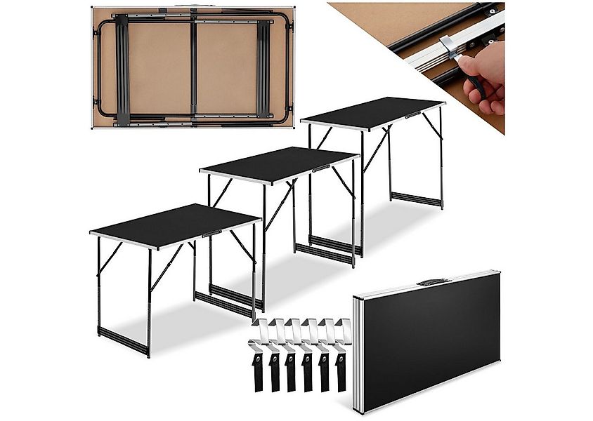 tectake Tapeziertisch 3er Set Tapeziertisch (3-St., 3 tlg), 3-teiliges Tape günstig online kaufen