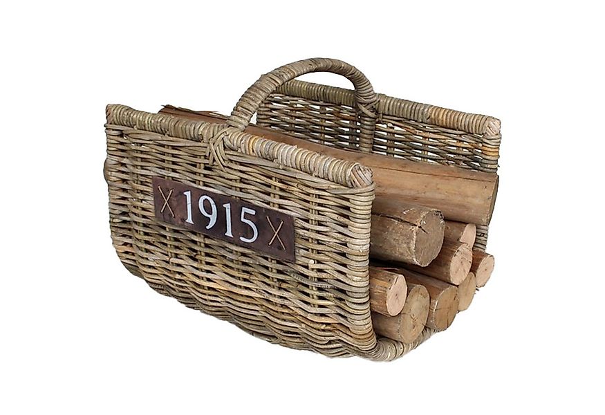 Van der Leeden Kaminholzkorb Feuerholzkorb Brennholz Rattan 50x38 cm Handma günstig online kaufen