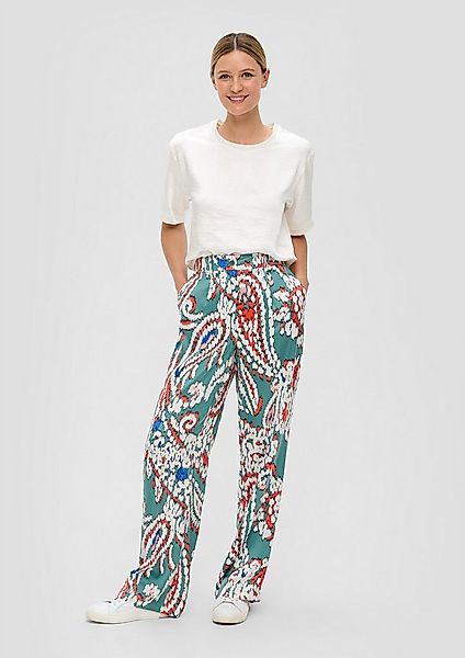s.Oliver Chinos Hose Regular: Wide-Leg-Hose aus Satin günstig online kaufen