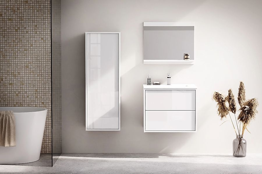 welltime Waschtisch "Waschbeckenunterschrank Line mit Waschbecken,Badmöbel, günstig online kaufen