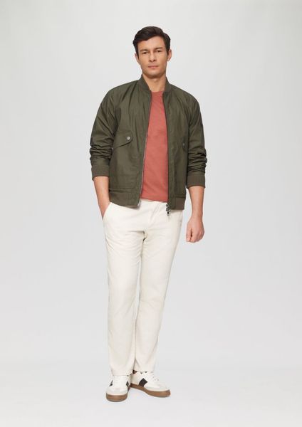 s.Oliver T-Shirt T-Shirt mit Flammgarnstruktur kurzarm, günstig online kaufen