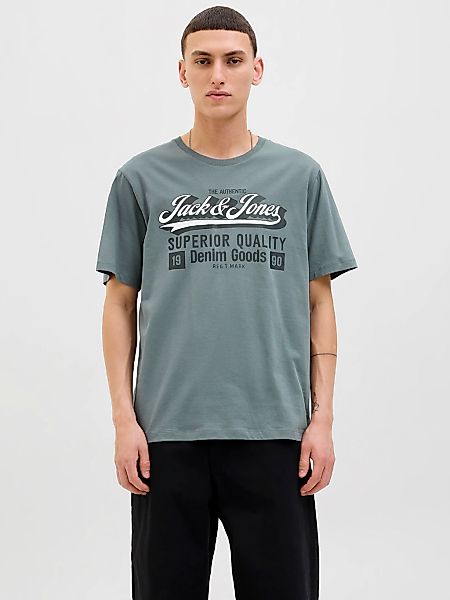 Jack & Jones Rundhalsshirt "JJELOGO TEE SS O-NECK 2 COL AW25 SN" günstig online kaufen
