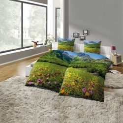 KiNZLER Partnerbettwäsche "Partnerbettwäsche 4-teilig "Berge"" 4 Stk. tlg. günstig online kaufen