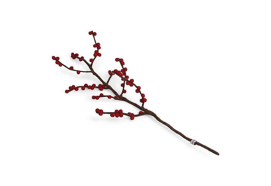 Kunstblumenstrauß Zweig aus Filz, fairtrade, handmade Zweig mit Beeren, Gry günstig online kaufen