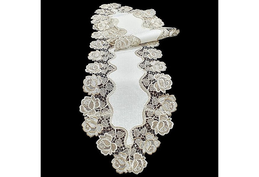 Stoffschmiede Tischläufer / Spitze / 28x160cm günstig online kaufen